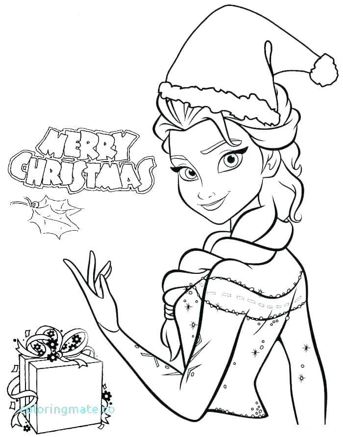 merry christmas with elsa coloring