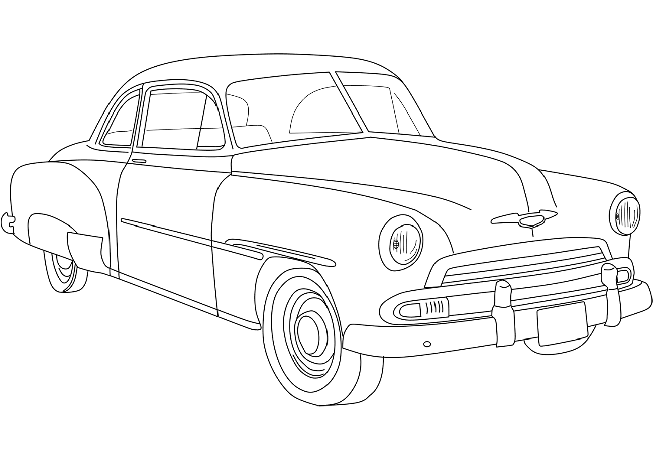 Tô màu 1951 chevrolet deluxe