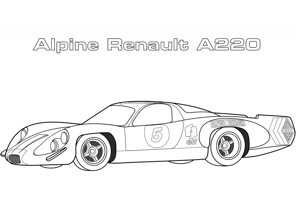 Tô màu alpine renault a220