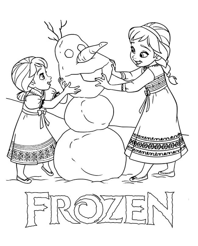 Tranh tô màu công chúa Elsa và Anna - Kiến Thức Vui