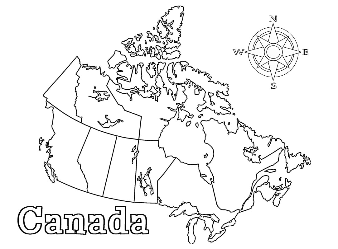 Tô màu Bản Đồ Canada