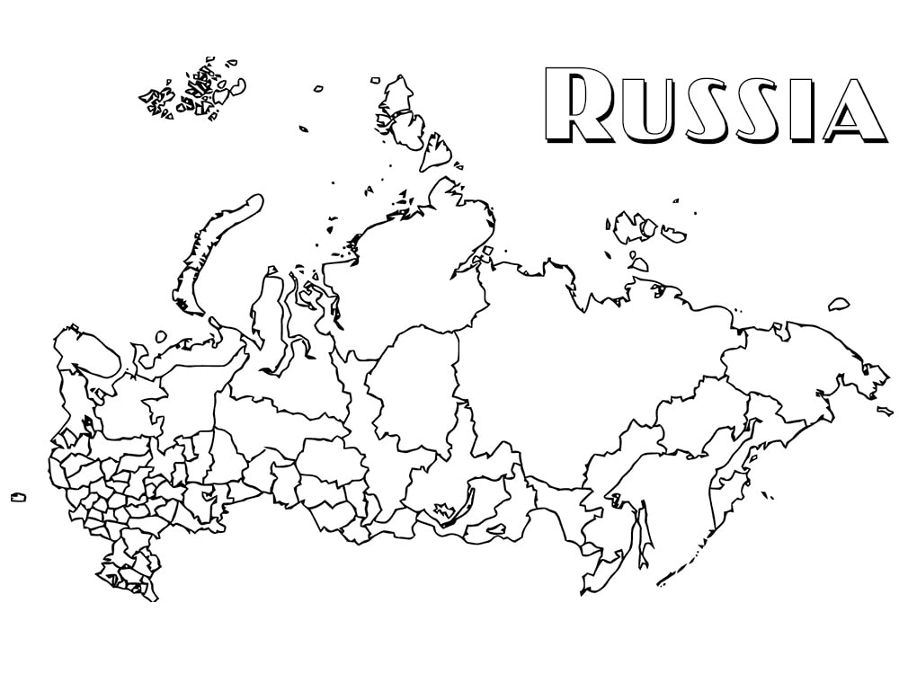 Tô màu Bản Đồ Nước Nga