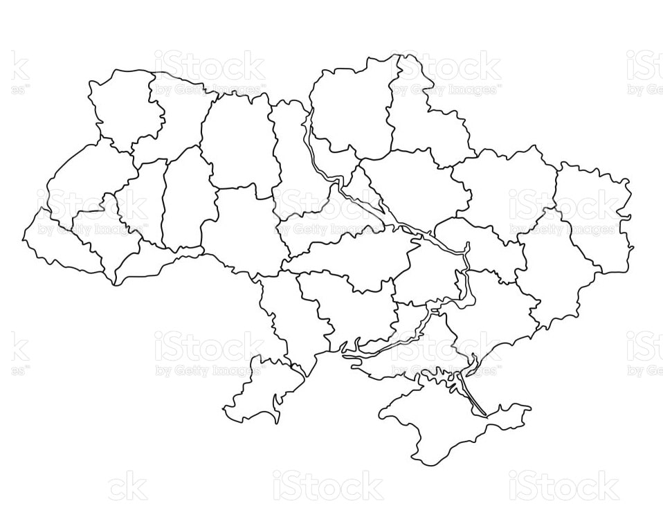 Tô màu Bản Đồ Nước Ukraina