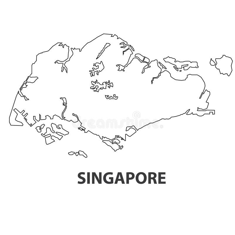 Tô màu Bản Đồ Singapore