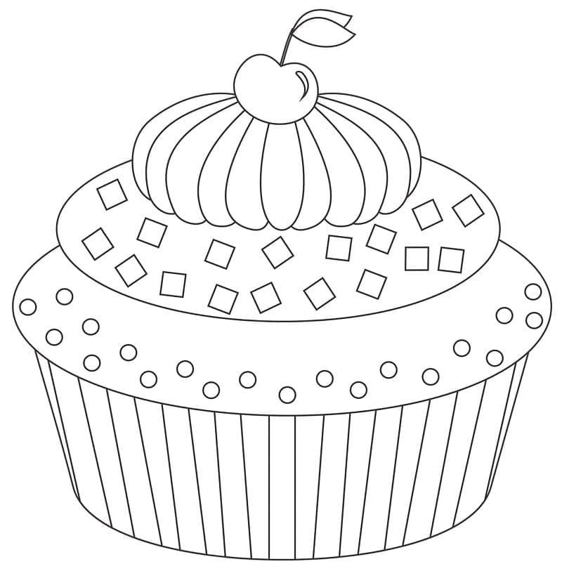 Tô màu Bánh Cupcake Cỡ Lớn