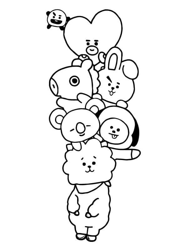 Tô màu Bộ Sưu Tập BT21 Cá Tính