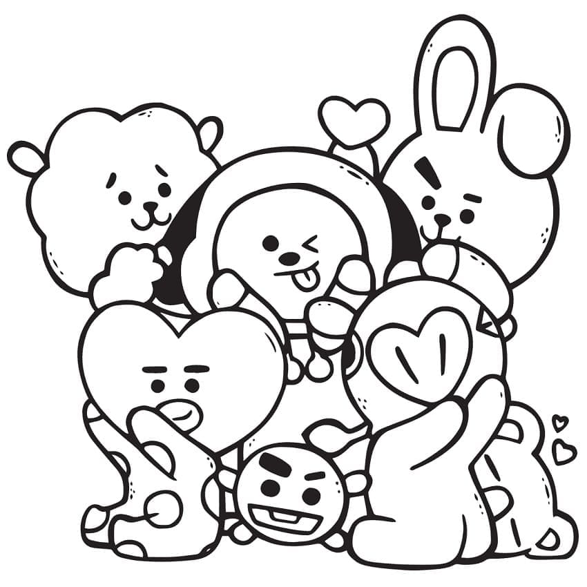 Tô màu BT21 Cute Nhất