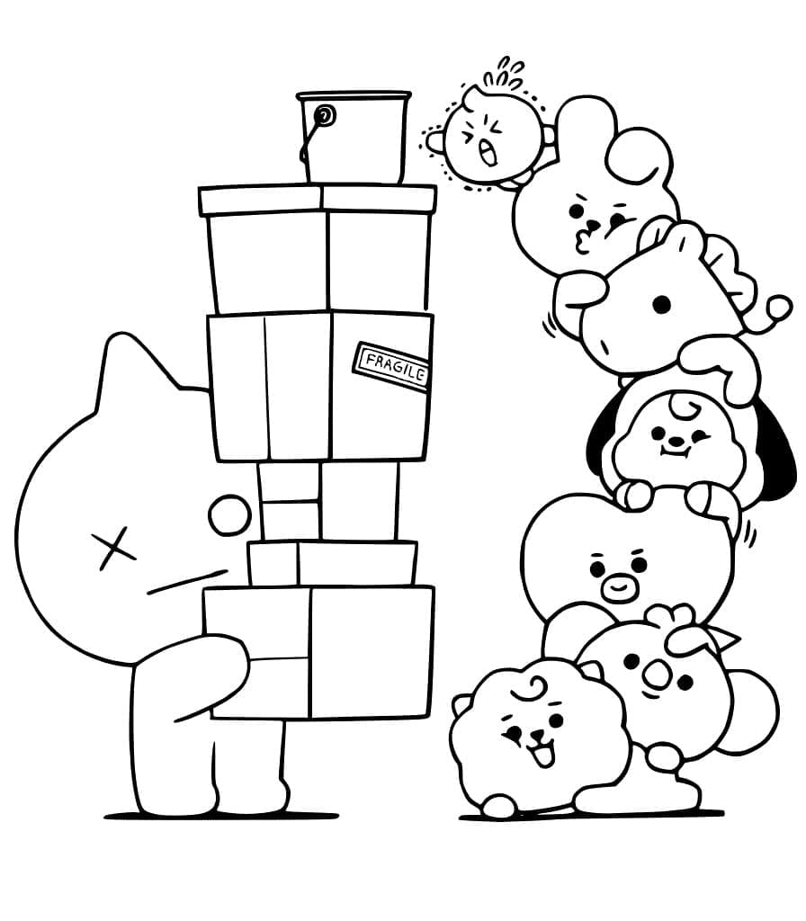 Tô màu BT21 Ngộ Nghĩnh