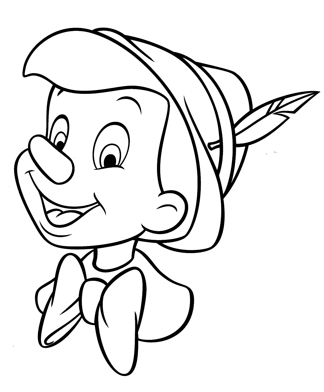 Tô màu cậu bé pinocchio đang cười