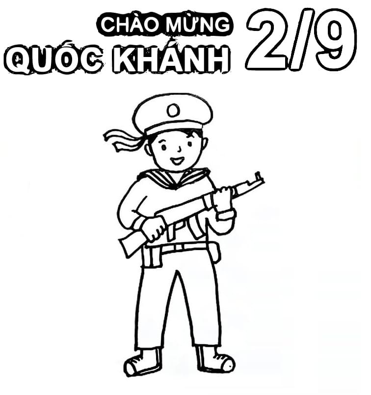 Tô màu Chào Mừng Ngày Quốc Khánh 2-9