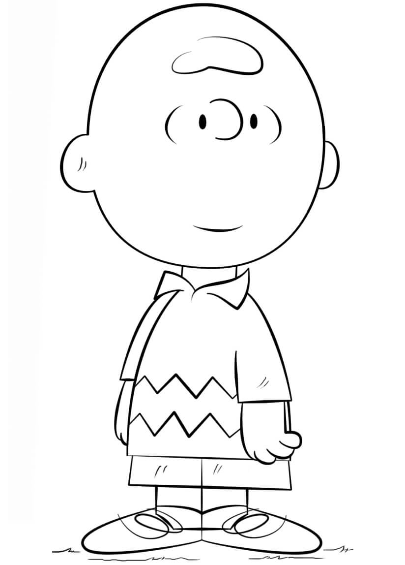 Tô màu Charlie Brown Đang Đứng