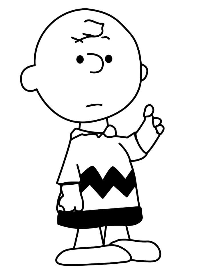 Tô màu Charlie Brown Giơ Tay