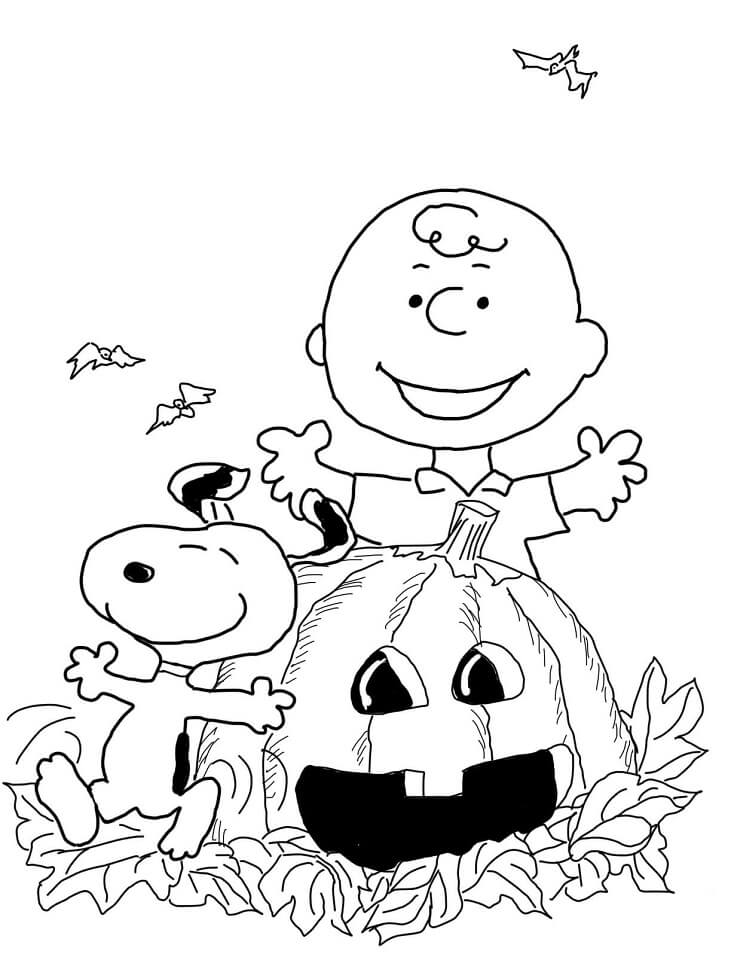 Tô màu Charlie Brown Trong Lễ Halloween