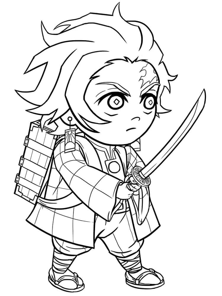 Tô màu Chibi Tanjiro