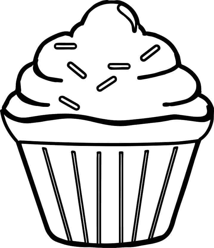Tô màu Chiếc Bánh Cupcake Ngon Miệng