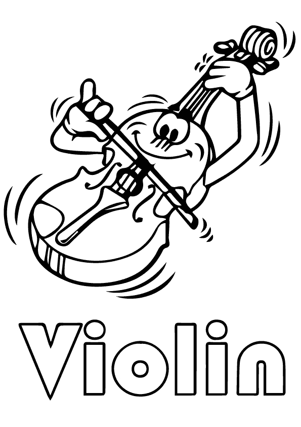 Tô màu chiếc đàn violin đang đánh