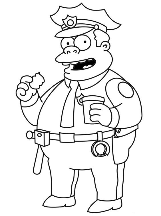 Tô màu chief wiggum