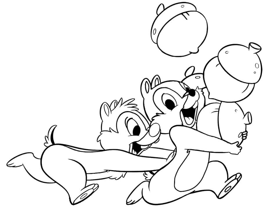 Tô màu Chip và Dale Nghịch Ngợm