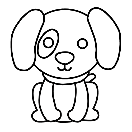 Thỏa sức sáng tạo Hình vẽ con chó con đơn giản và dễ thương