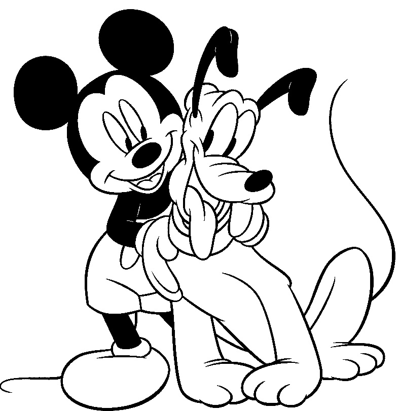 Tranh cho bé tô màu chuột Mickey