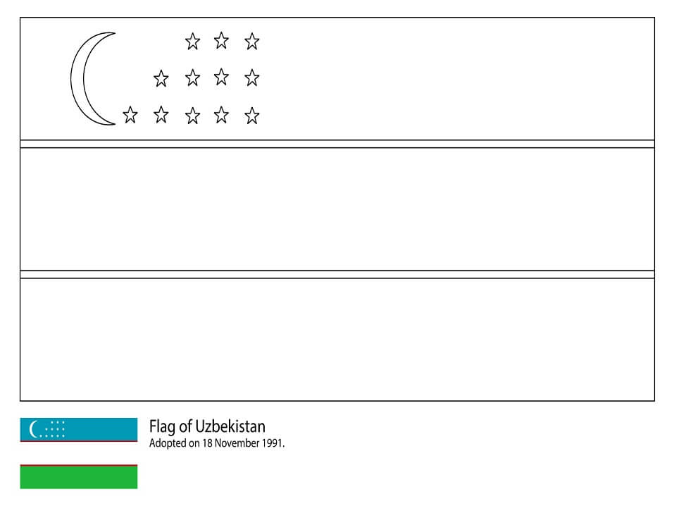 Tô màu Cờ uzbekistan