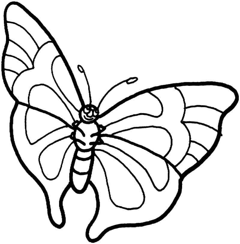Bức tranh tô màu hình con bướm dành cho bé yêu