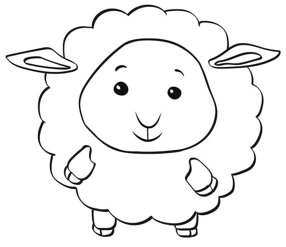 Tô màu Con Cừu Hài Hước - Tranh Tô Màu Cho Bé