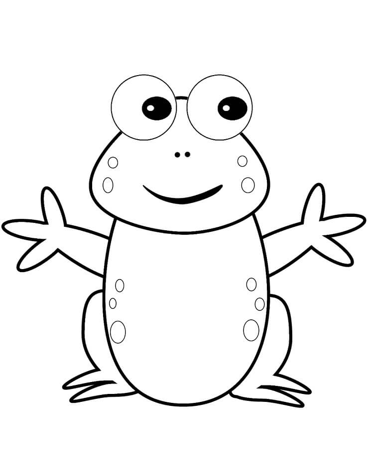 Tranh tô màu con ếch, những chú ếch rất dễ thương và ngộ nghĩnh - Jadiny