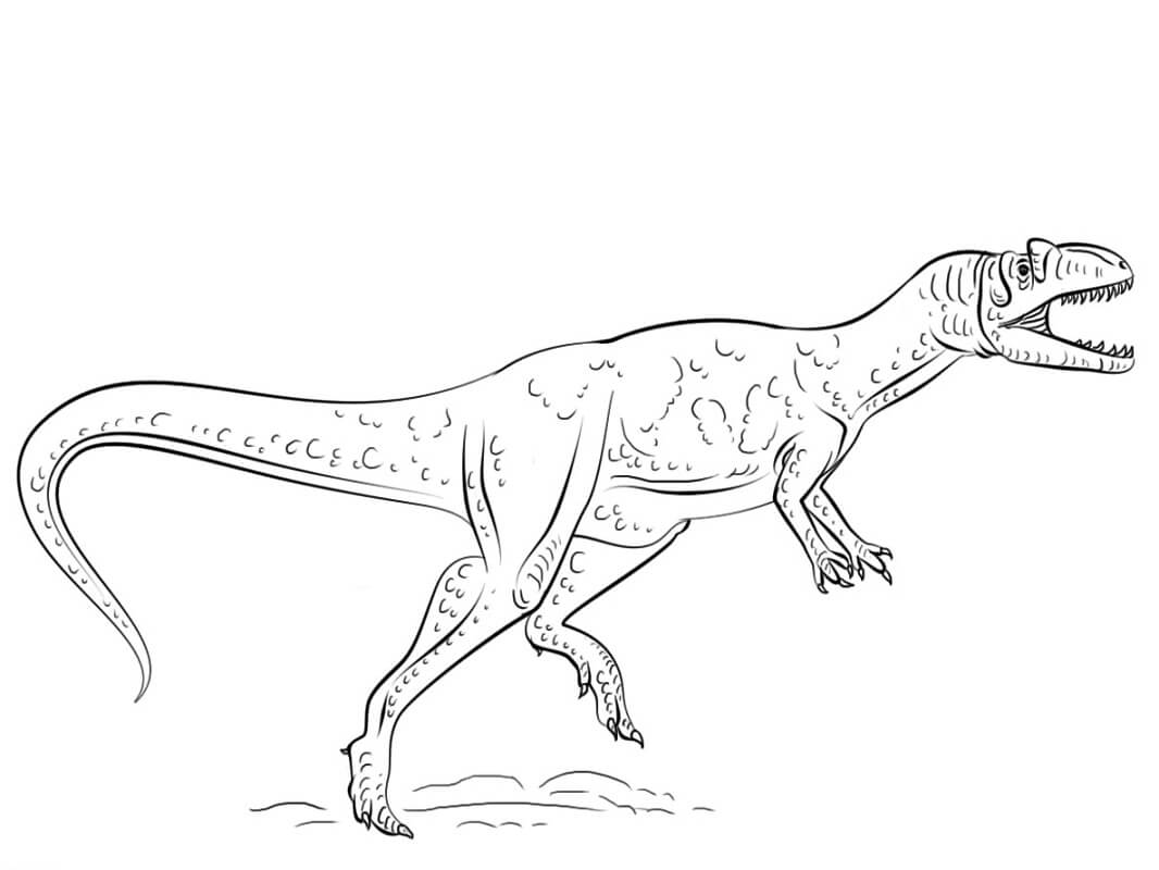 Tô màu Con Khủng Long Allosaurus