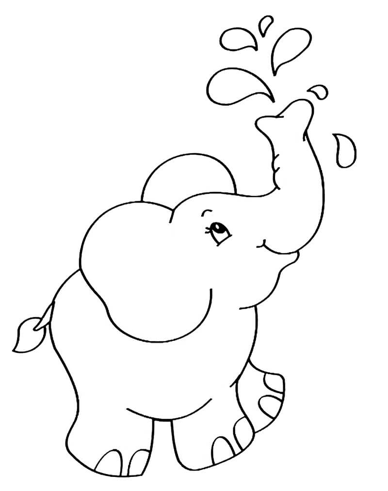 Tranh tô màu con voi đẹp, dễ thương dành cho bé yêu | Dễ thương, Chủ đề,  Đang yêu
