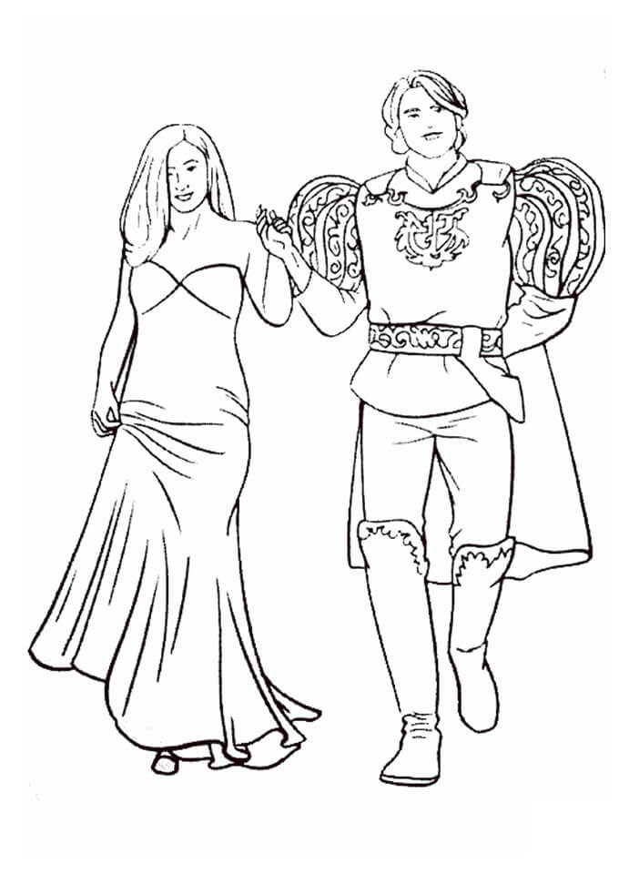 Tô màu Công Chúa Giselle và Hoàng Tử