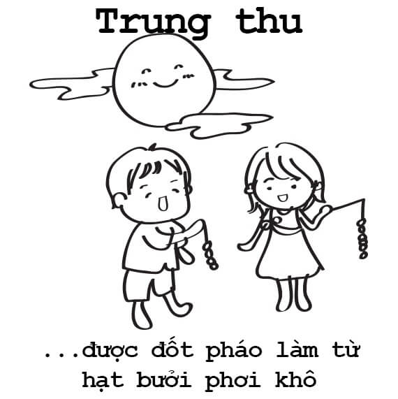 Tô màu Đốt Pháo Ngày Trung Thu