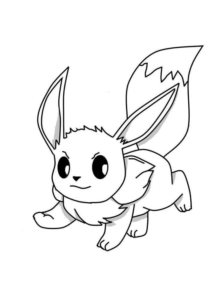 Tô màu Eevee đang chạy