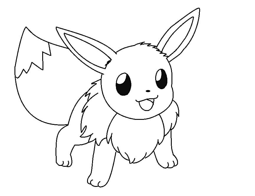 Tô màu Eevee Đang Cười