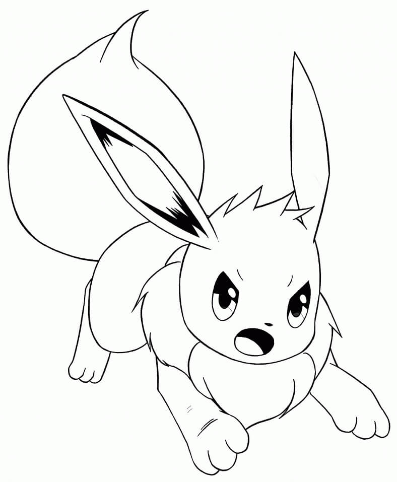 Tô màu Eevee Giận Dữ