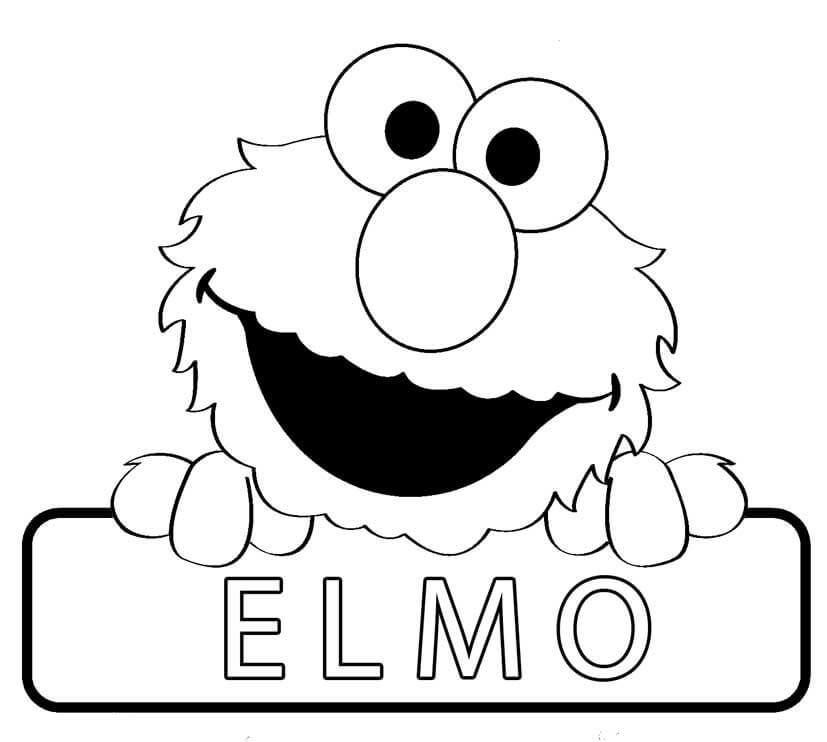 Tô màu Elmo Vui Vẻ