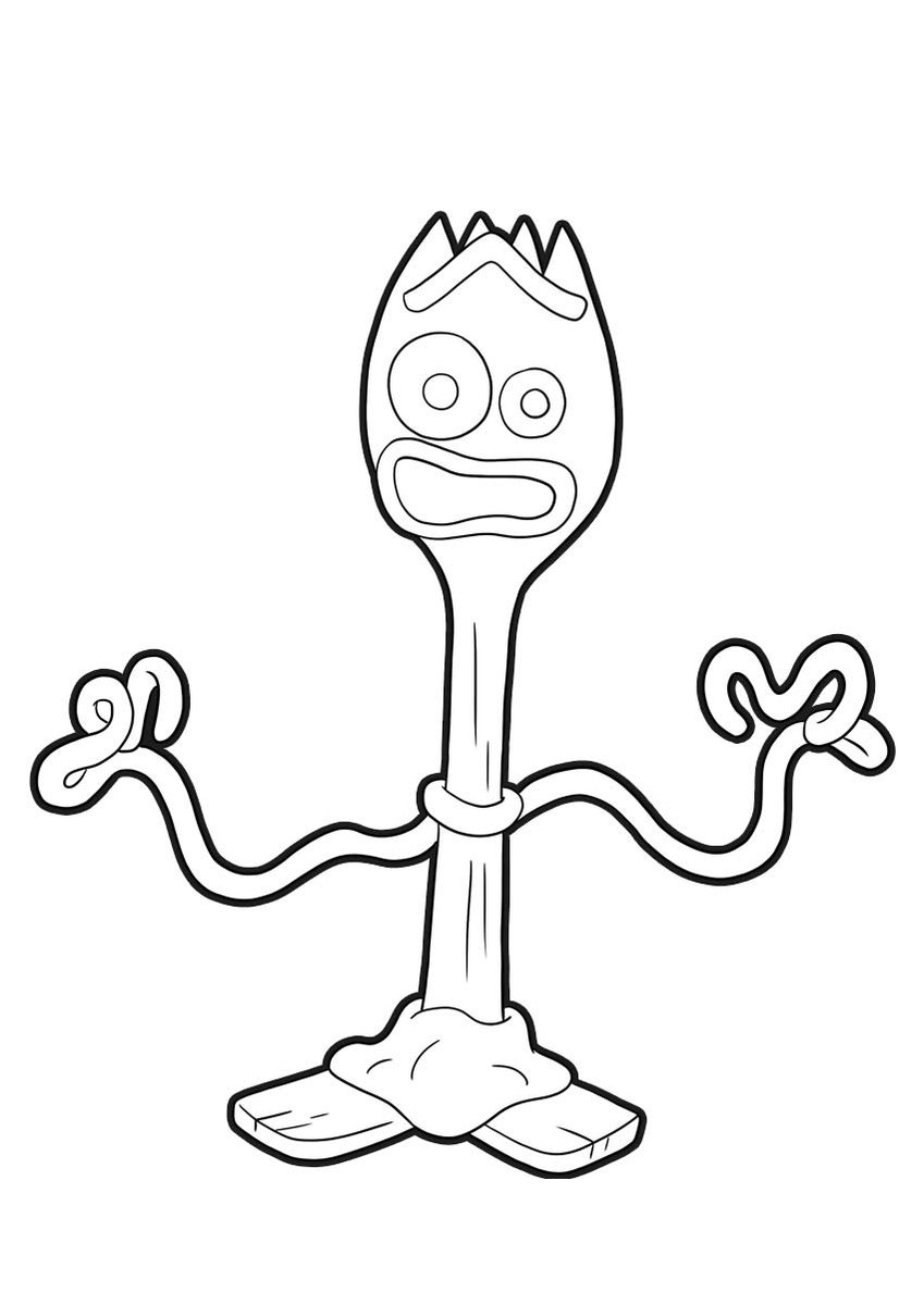 Tô màu forky sợ hãi