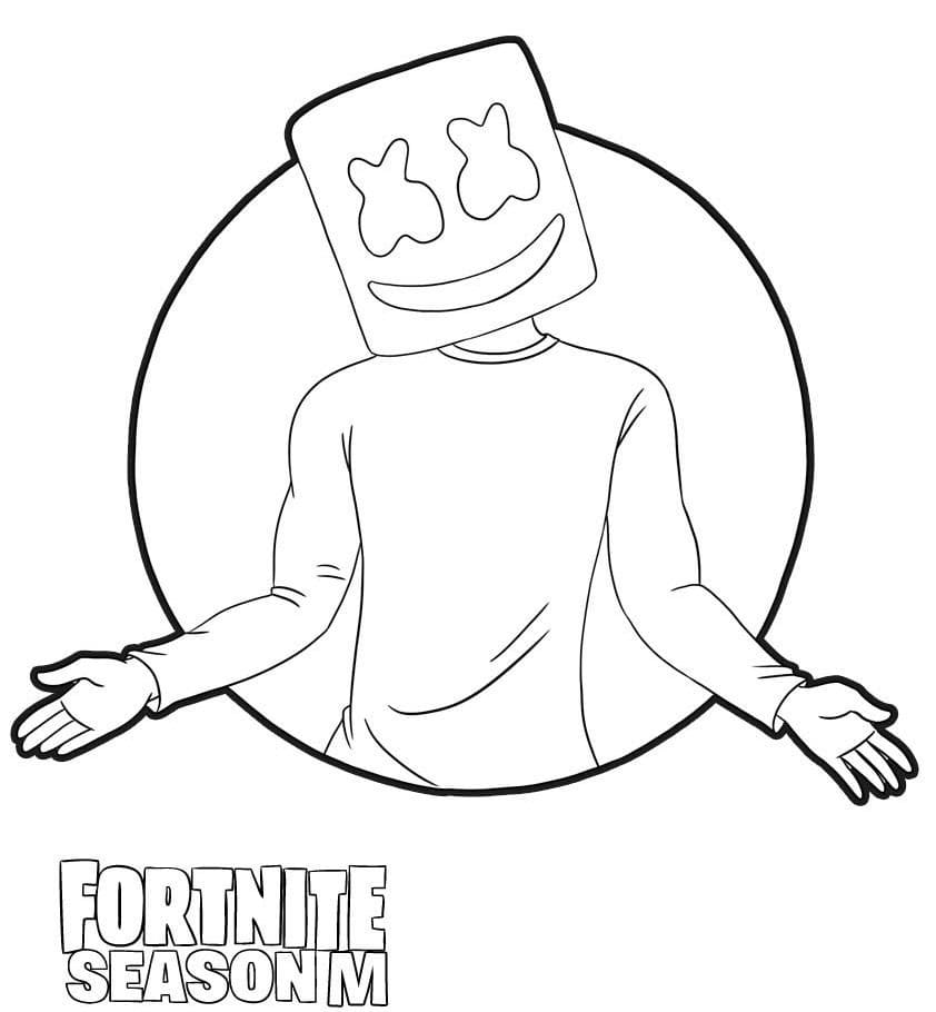 Tô màu Fortnite Marshmello