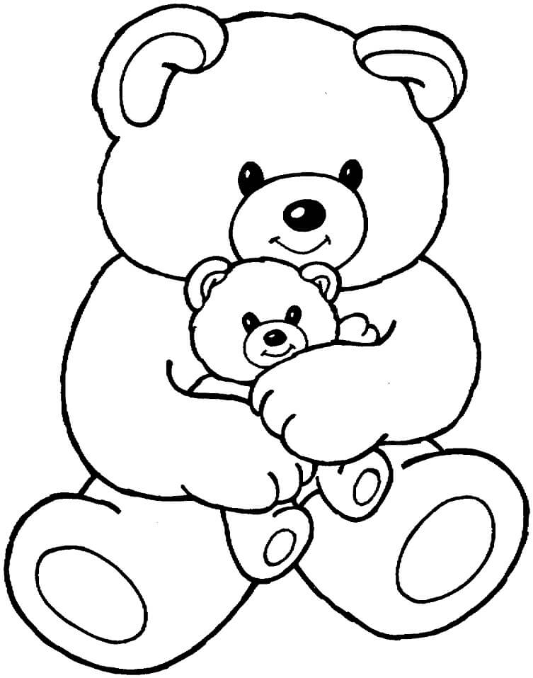 Tô màu Gấu Teddy Lớn và Nhỏ