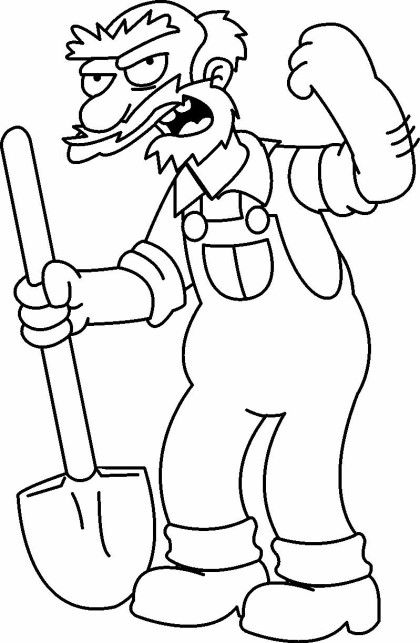 Tô màu groundskeeper willie