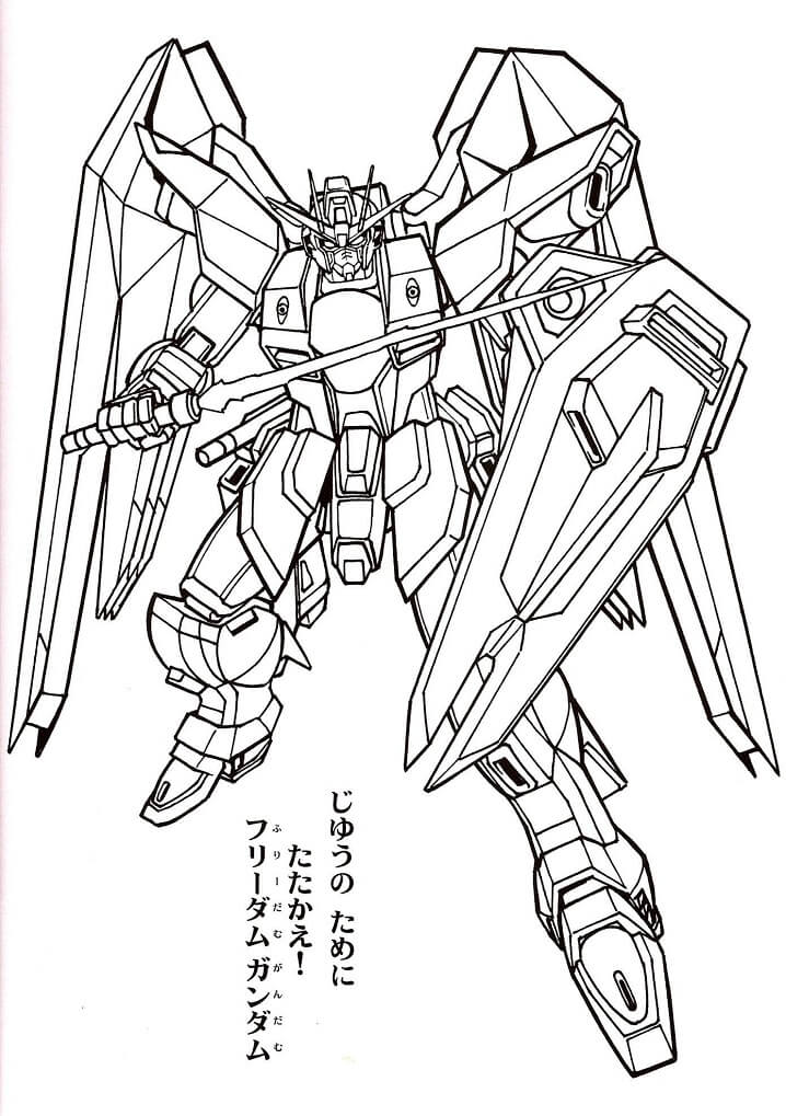 Tô màu Gundam Đẹp - Trang Tô Màu Cho Bé