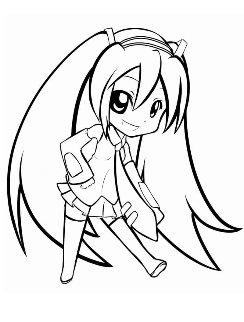 Tô màu Hatsune Miku chibi