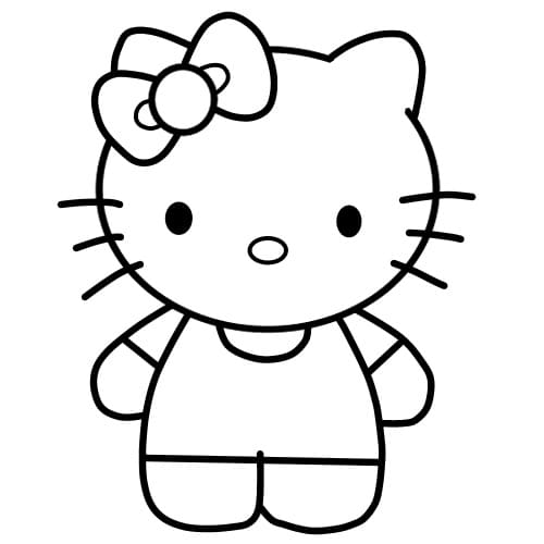 Tô màu Hello Kitty Đơn Giản