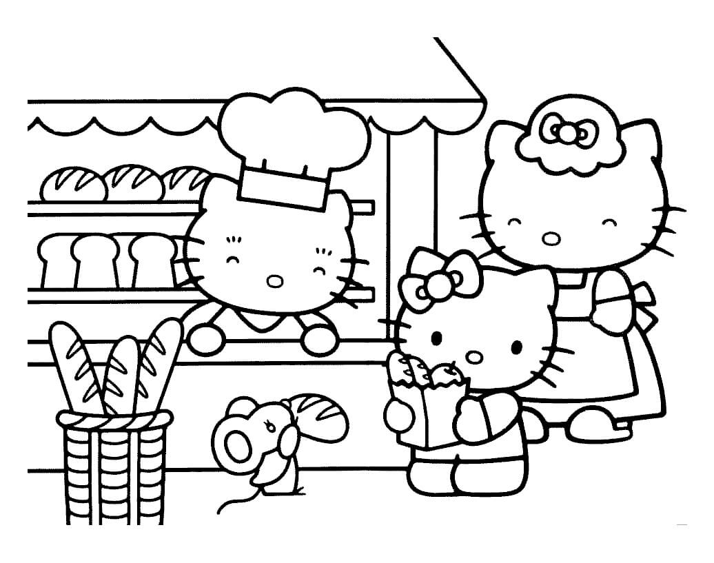 Tổng hợp 80+ Tranh tô màu Hello Kitty cute cho bé tô màu