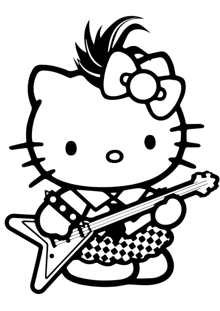 Tô màu Hello Kitty Ngầu