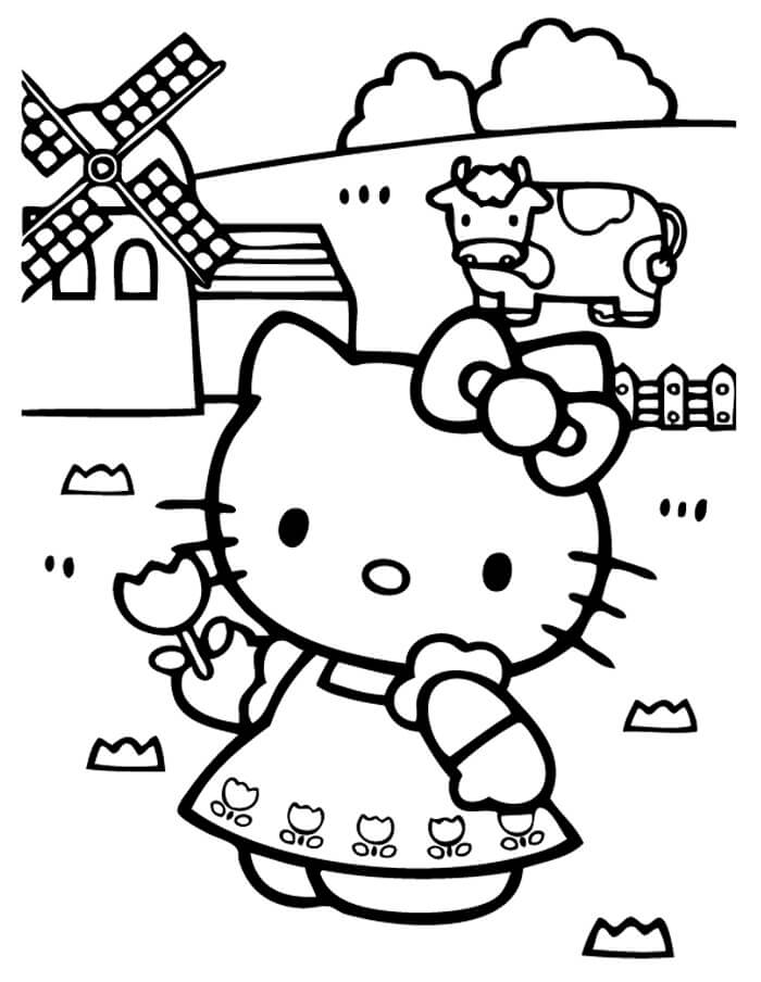 Tô màu Hello Kitty ở Nông Trại