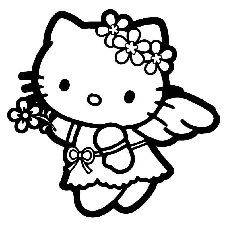 Tô màu Hello Kitty Thiên Thần