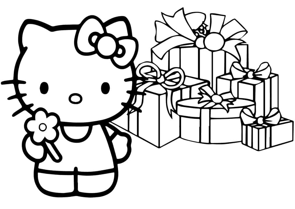 Tô màu Hello Kitty và Những Món Quà