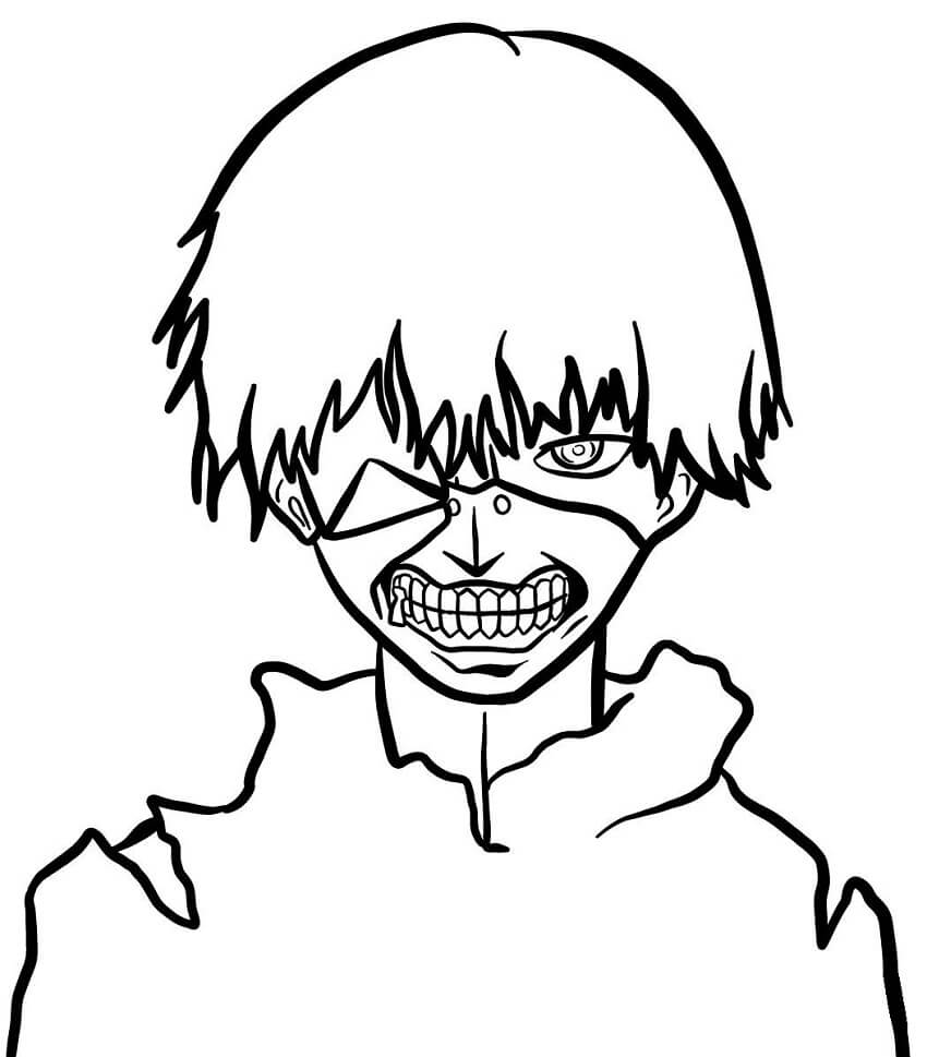 Tô màu Kaneki Ken Tức Giận