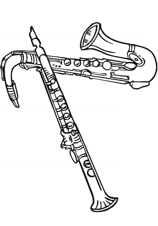 Tô màu kèn clarinet và saxophone